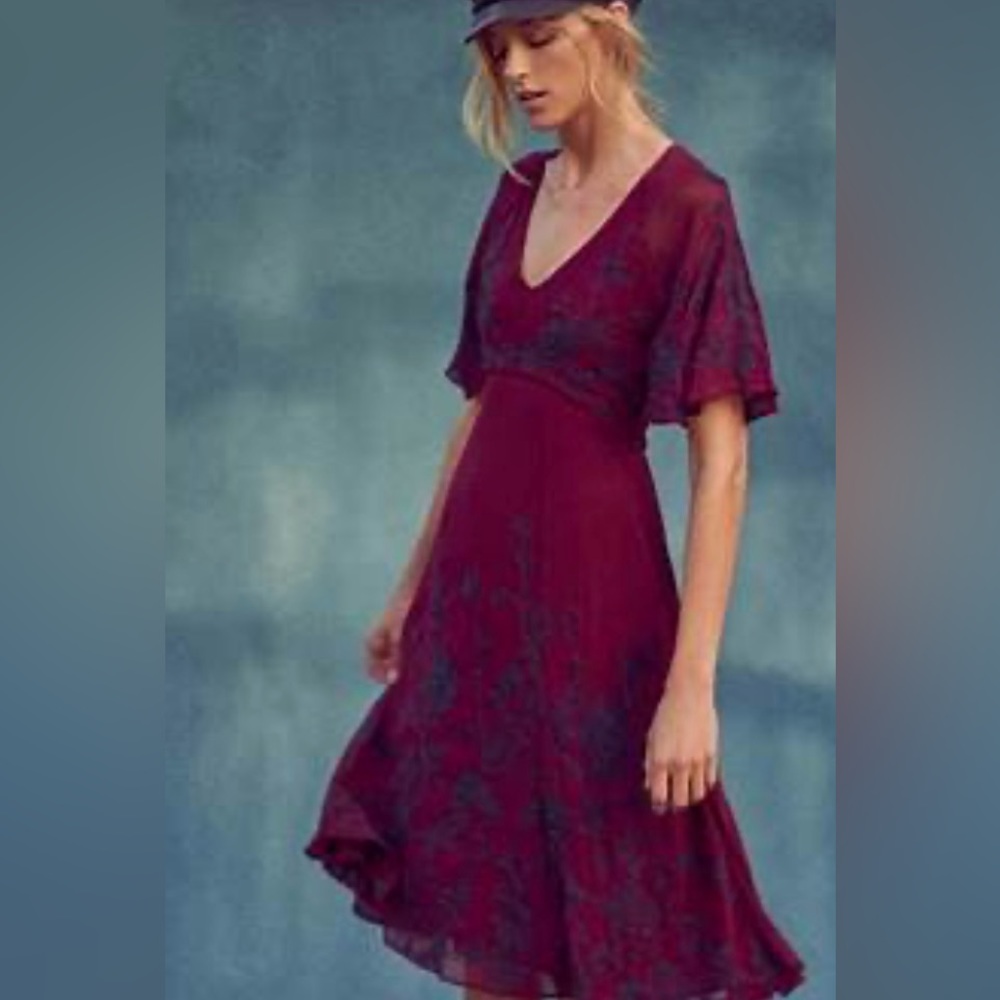 Maeve Cranberry Dress - fully lined
